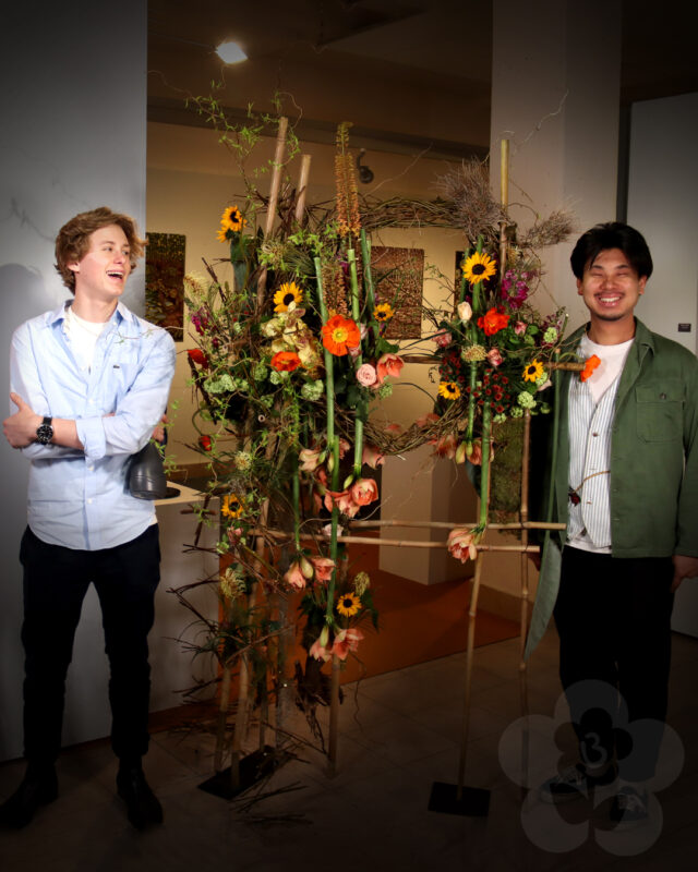 Oliver Luyckx and Kodai Shiraishi with their Large-Room designs from 2024.